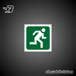 GA-4 Direction to escape route right sign GA-4 Direction to escape route right sign